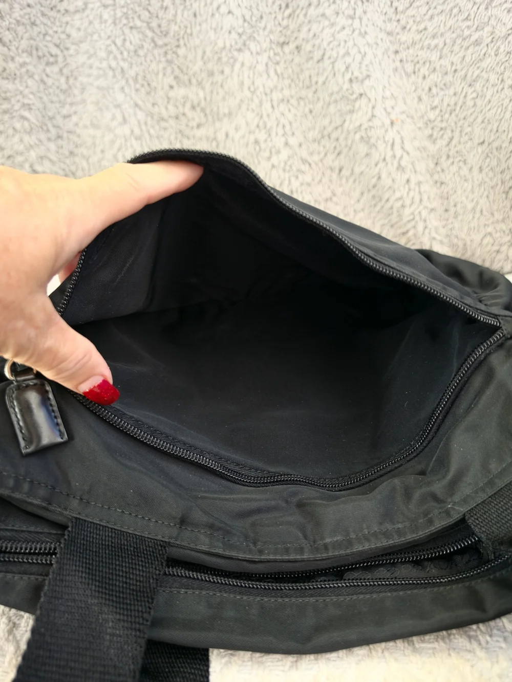 Vintage Prada Tessuto Nylon Shoulder Tote Bag